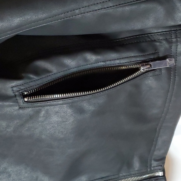 Knox Rose Women's Moto Jacket Faux-leather ~ Black - Picture 13 of 13